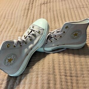 Converse High-Top Sneakers in Soft Gray